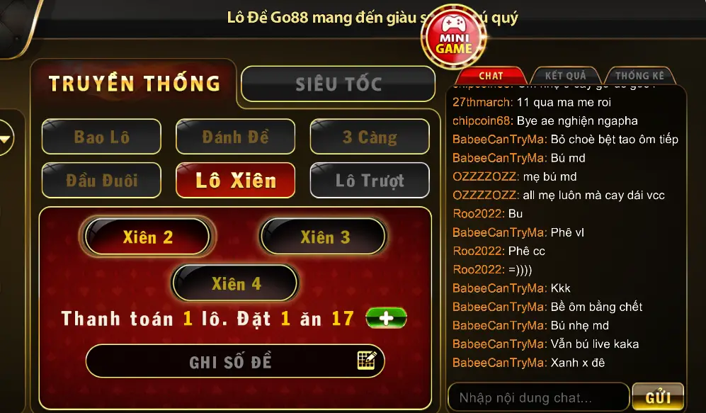 Lô đề Go88 - Làm giàu không khó với tỷ lệ 1:99