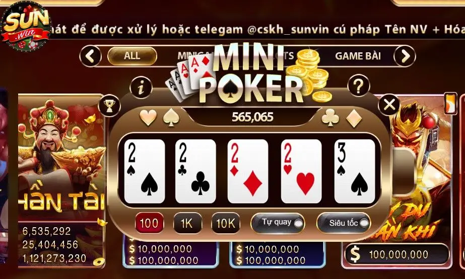 Hướng dẫn chơi mini poker 789Club chi tiết cho năm 2024