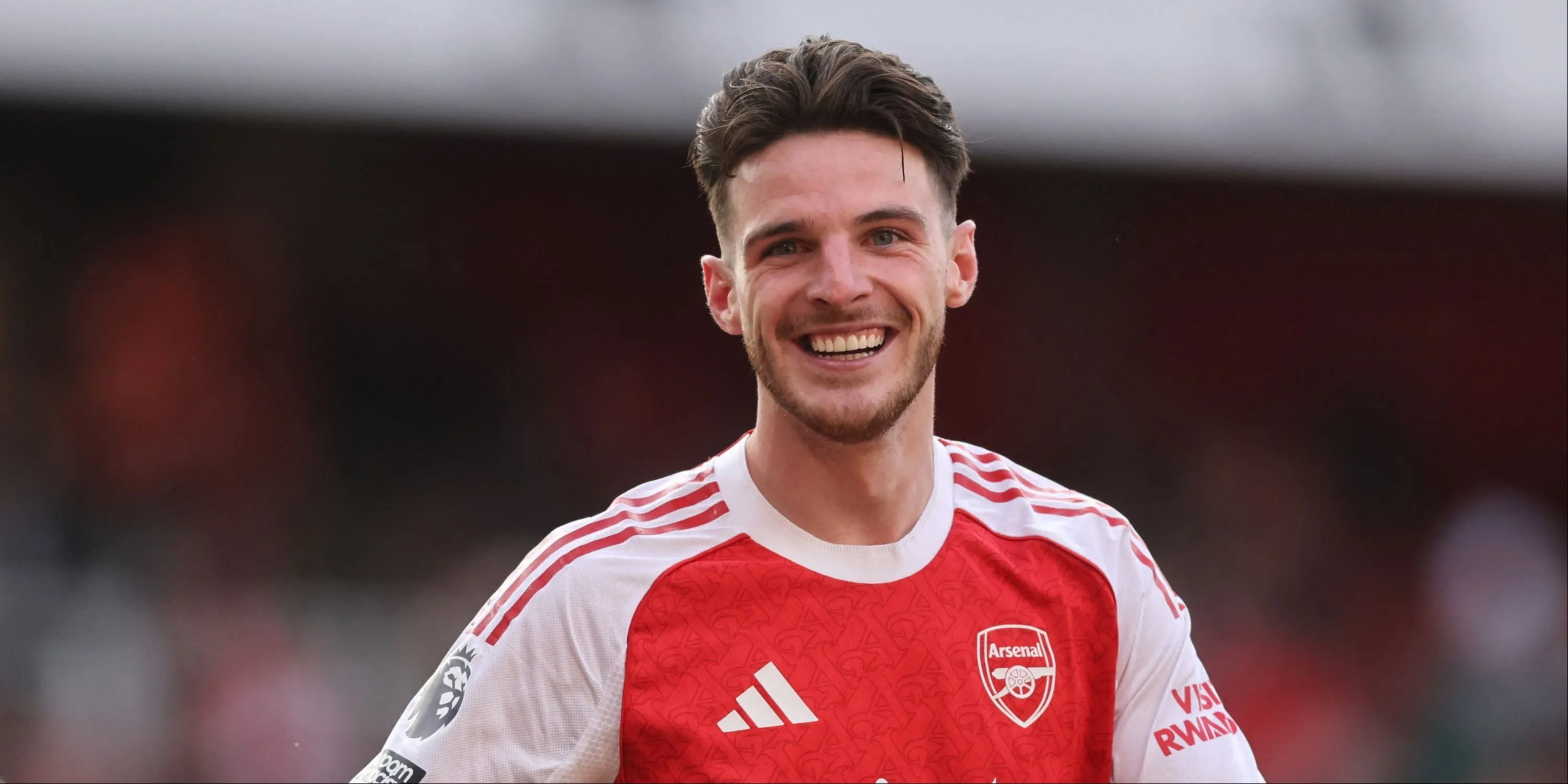 Declan Rice ăn mừng bàn thắng cho Arsenal, tân binh trị giá 105 triệu bảng.