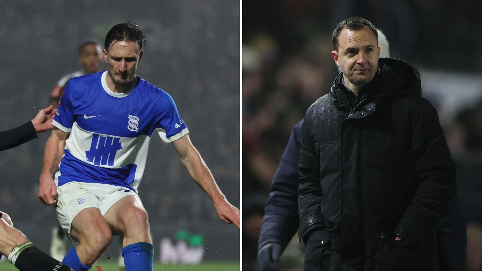 HLV Chris Davies và tiền vệ Kieran Dowell từng thi đấu cho Birmingham City