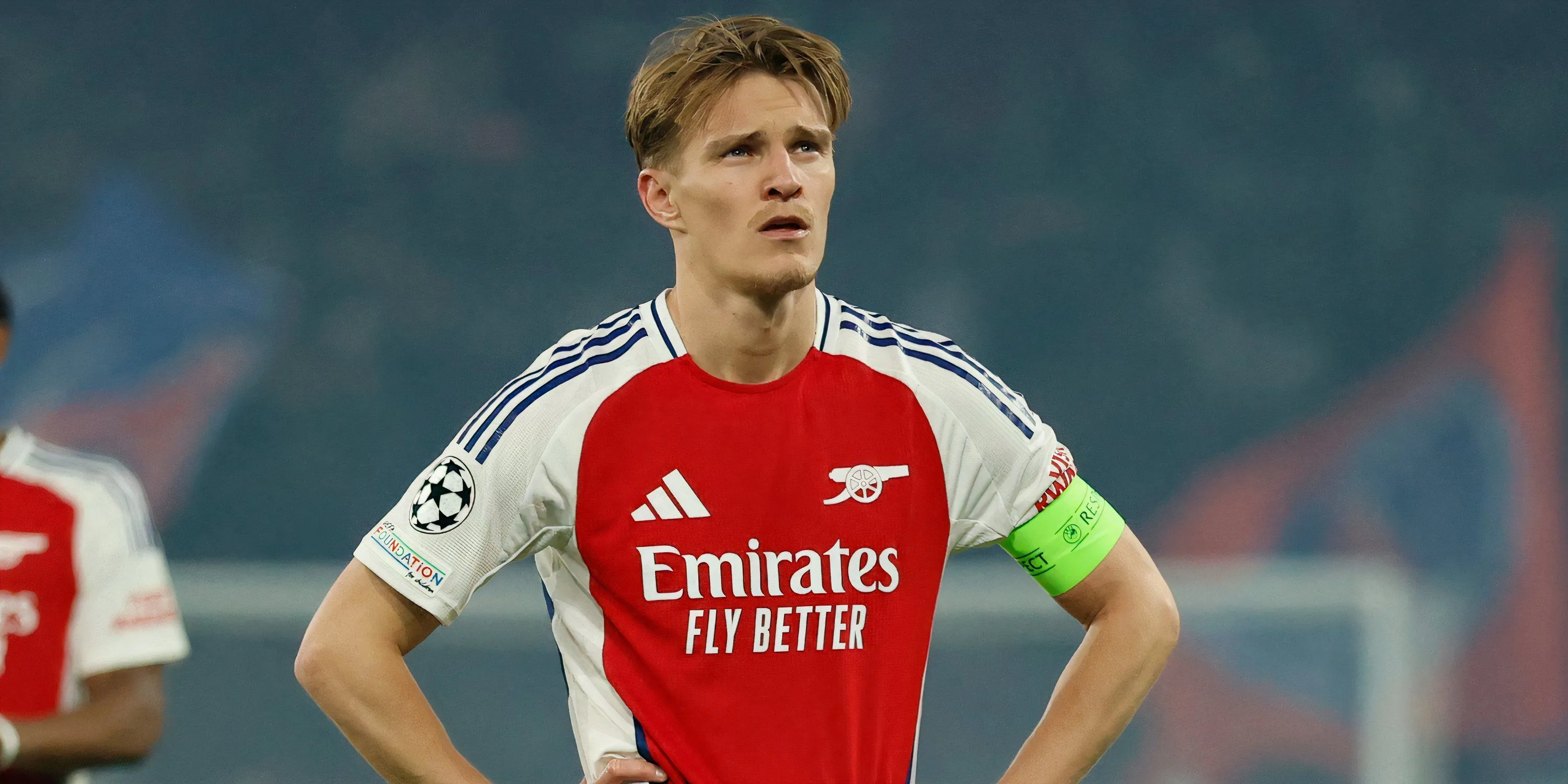 Martin Odegaard, đội trưởng tài năng của Arsenal tại đấu trường Champions League.