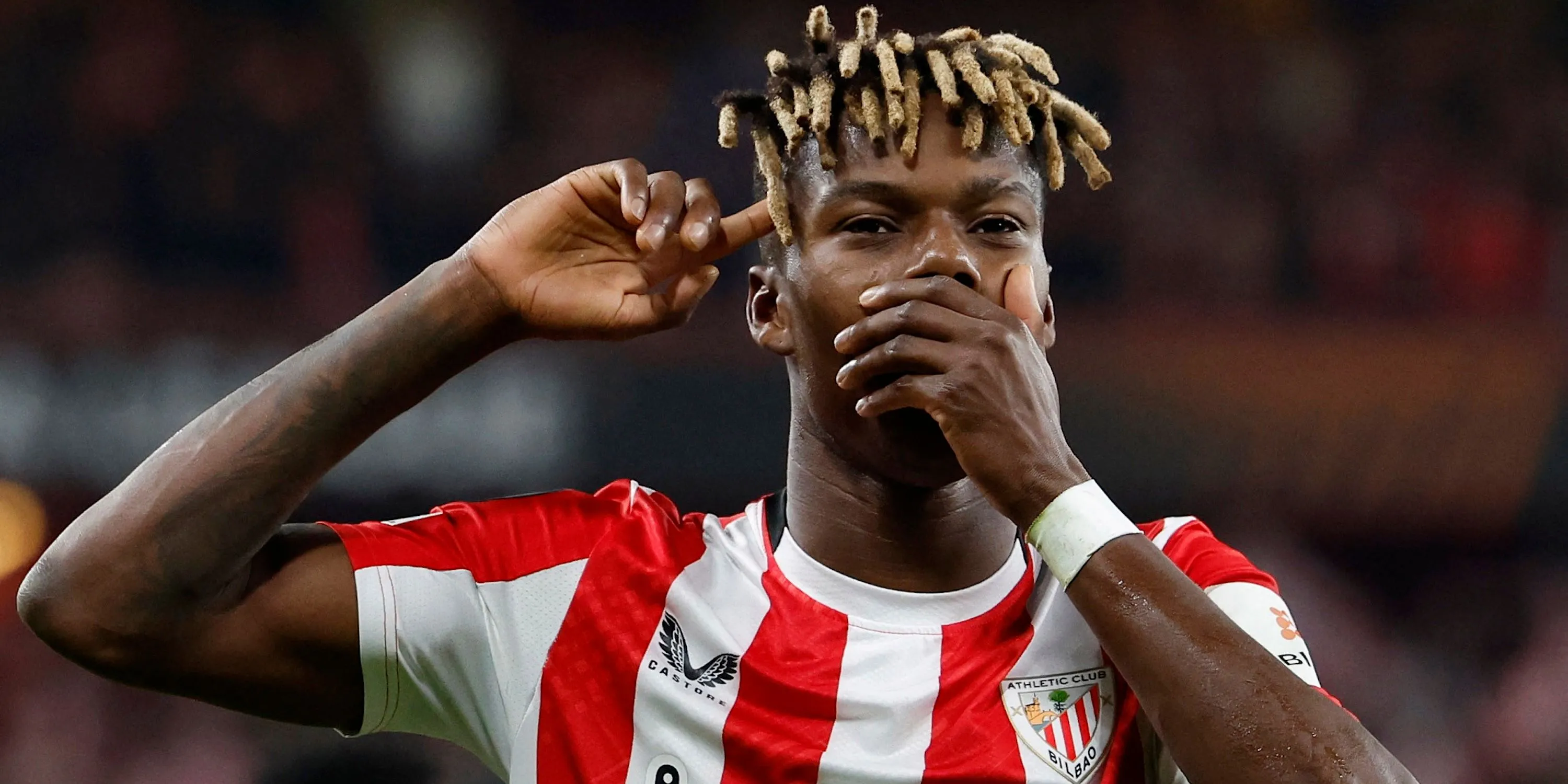 Nico Williams của Athletic Bilbao ăn mừng bàn thắng