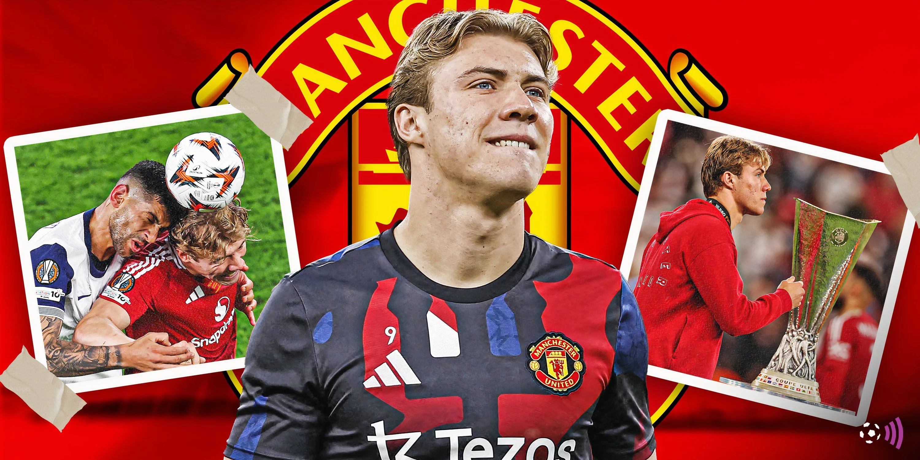 Tiền đạo Rasmus Hojlund trong màu áo Manchester United tại Premier League