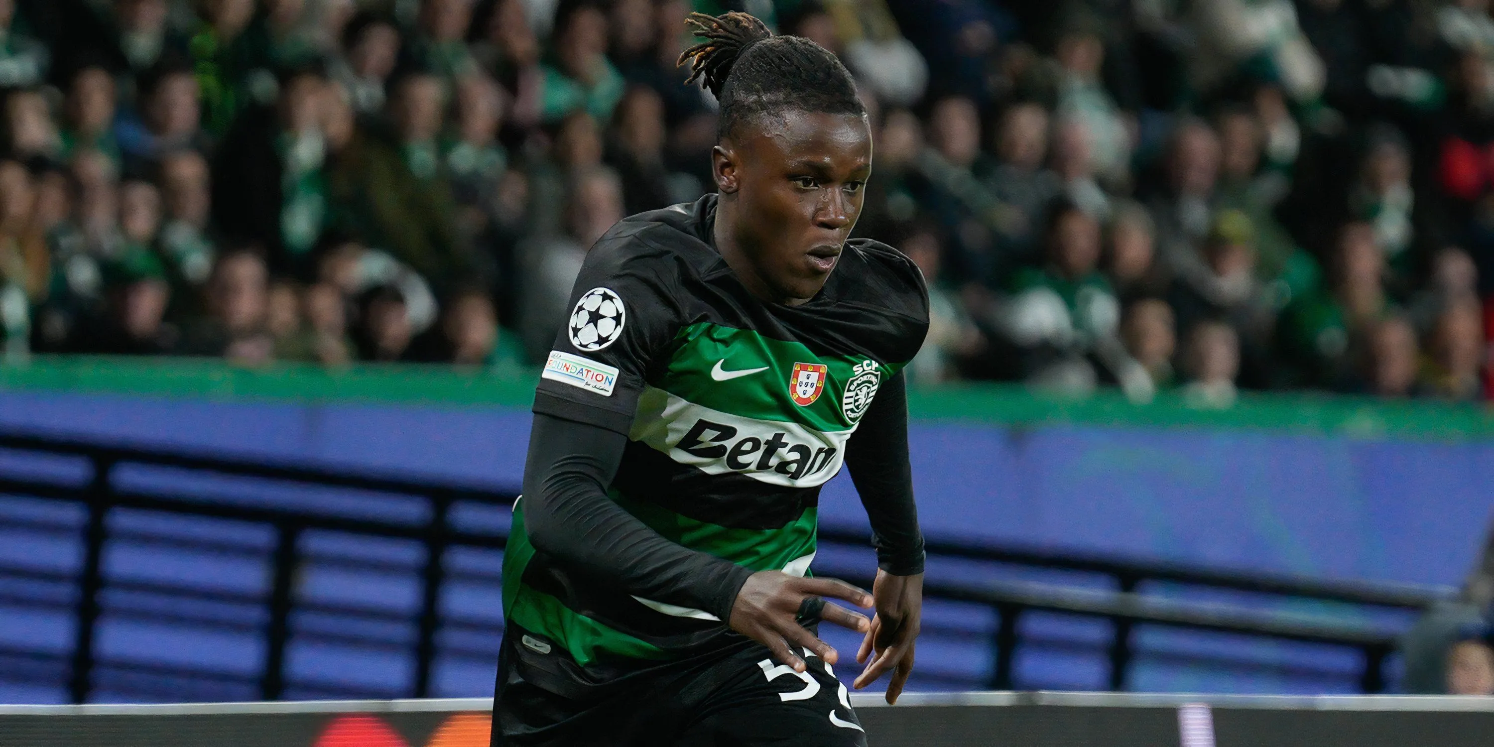 Cầu thủ chạy cánh Geovany Quenda của Sporting Lisbon, mục tiêu của Chelsea