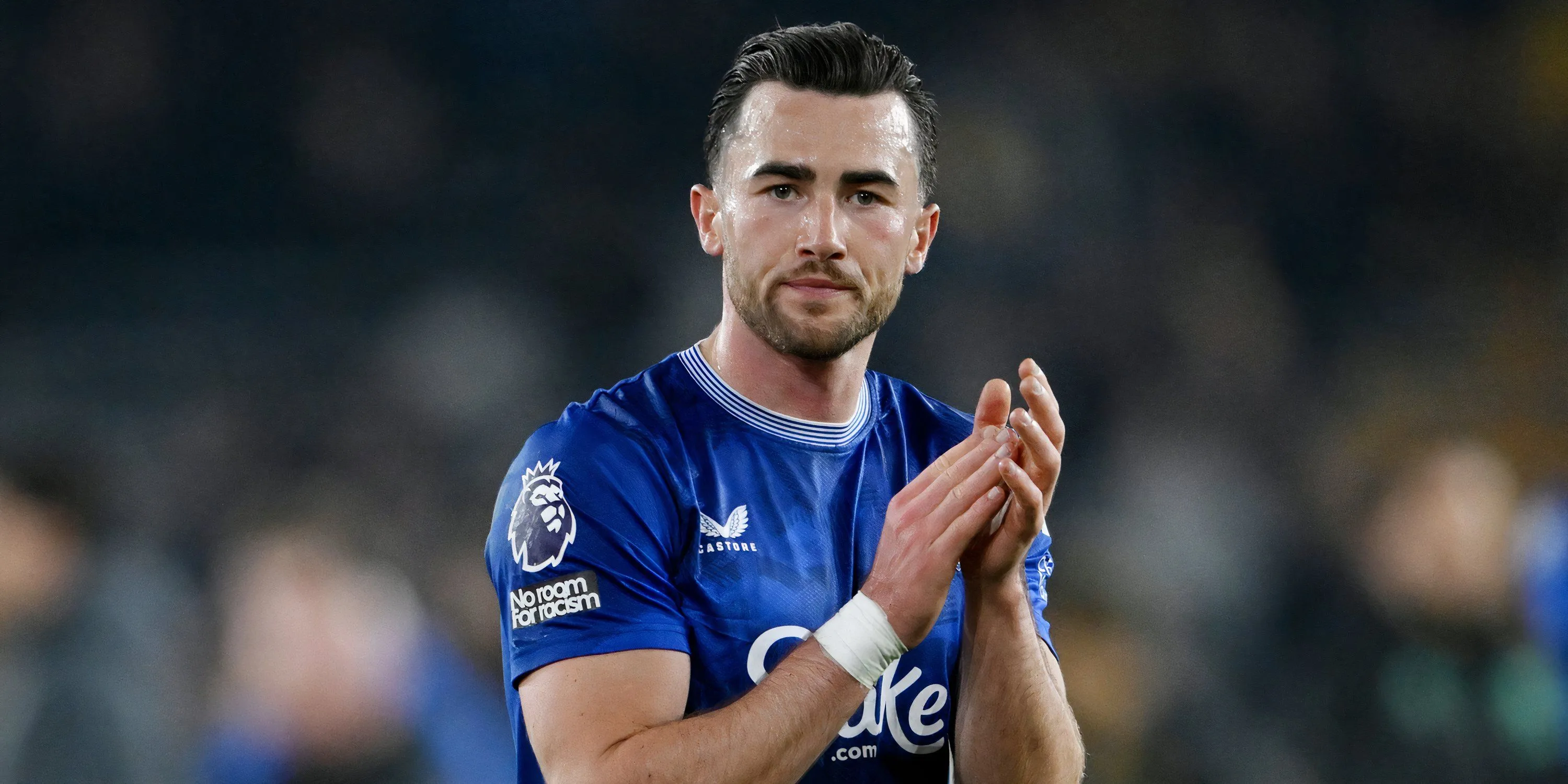 Jack Harrison trong màu áo Everton, giai đoạn cho mượn từ Leeds