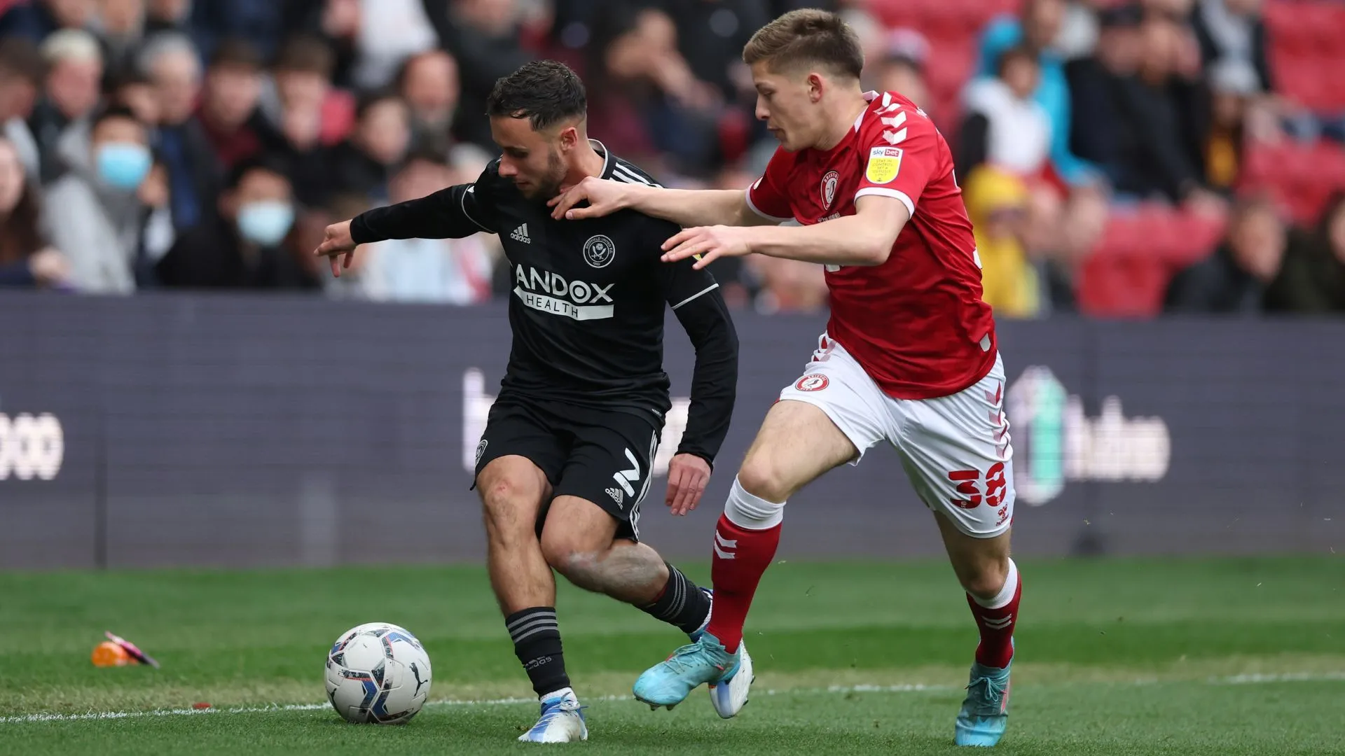 Ayman Benarous, cầu thủ Plymouth Argyle trong sân cỏ